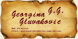 Georgina Gluvaković vizit kartica